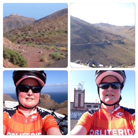 Feeling very accomplished after a bicycle trip up to the Lighthouse on Fuerteventura :-)